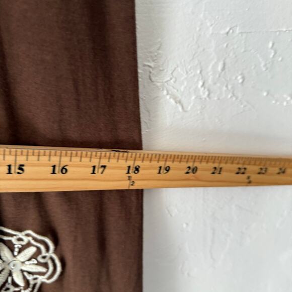 Charter Club Size Large Boho Embroidered‎ Cotton Modal Mini Dress Artsy - Picture 9 of 10